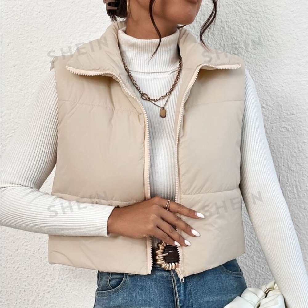 Cropped bubble vest